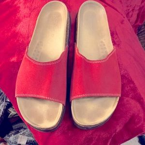 Lands End sandals leather/suede